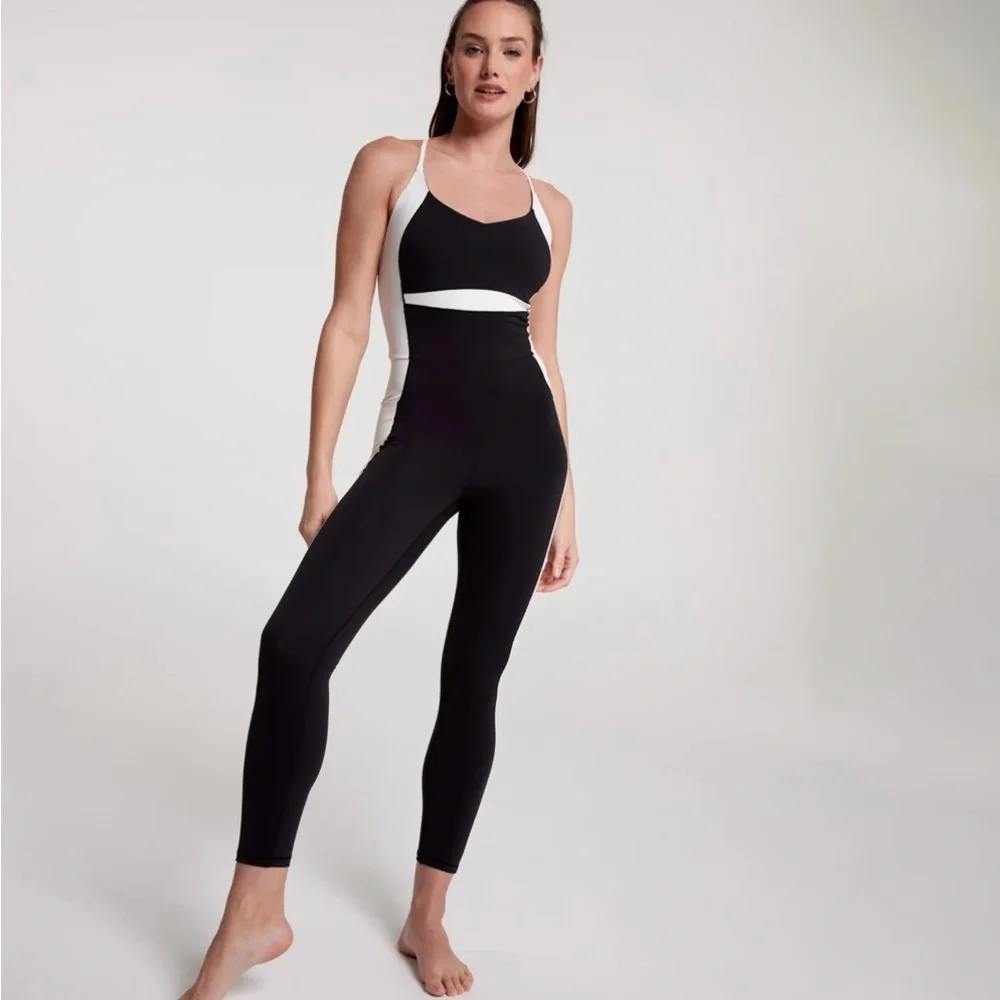 CALIA by Carrie Underwood Black and White Jumpsuit - Picture 1 of 7